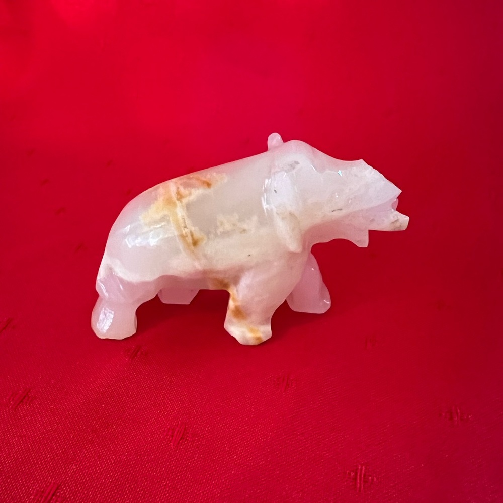 Hand carved onyx elephant